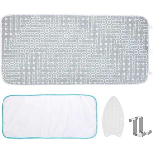 Ironing Mat, Portable Ironing Pad 39.4 x 18.9 inch Table Top Iron Board 5 in 1 - Picture 1 of 7